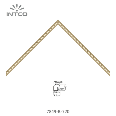 7849-B-720 — 1.2cm Gold PS Picture Frame Moulding