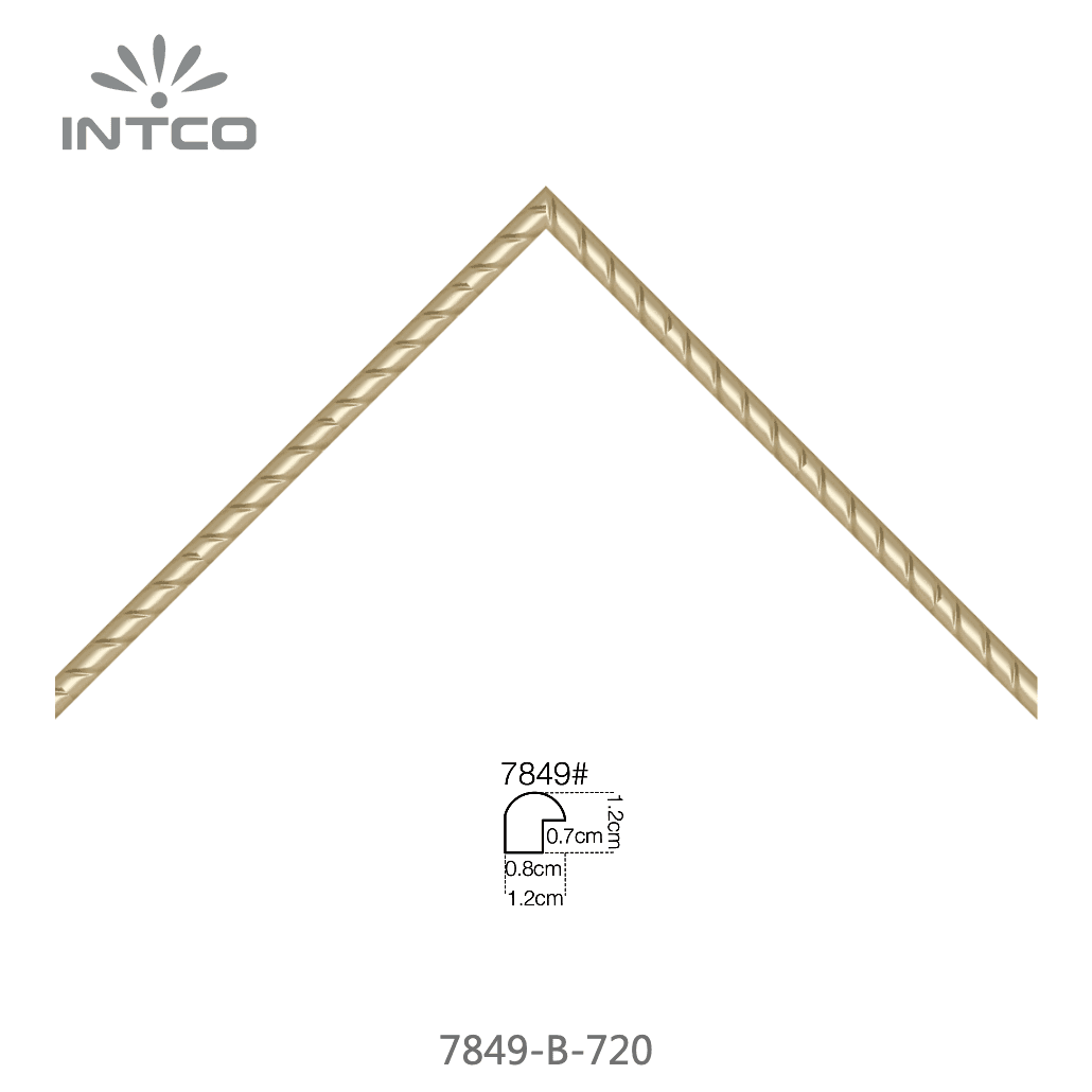 7849-B-720 — 1.2cm Gold PS Picture Frame Moulding