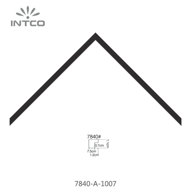 7840-A-1007 — 1.2cm Preto PS Moldura para Quadro