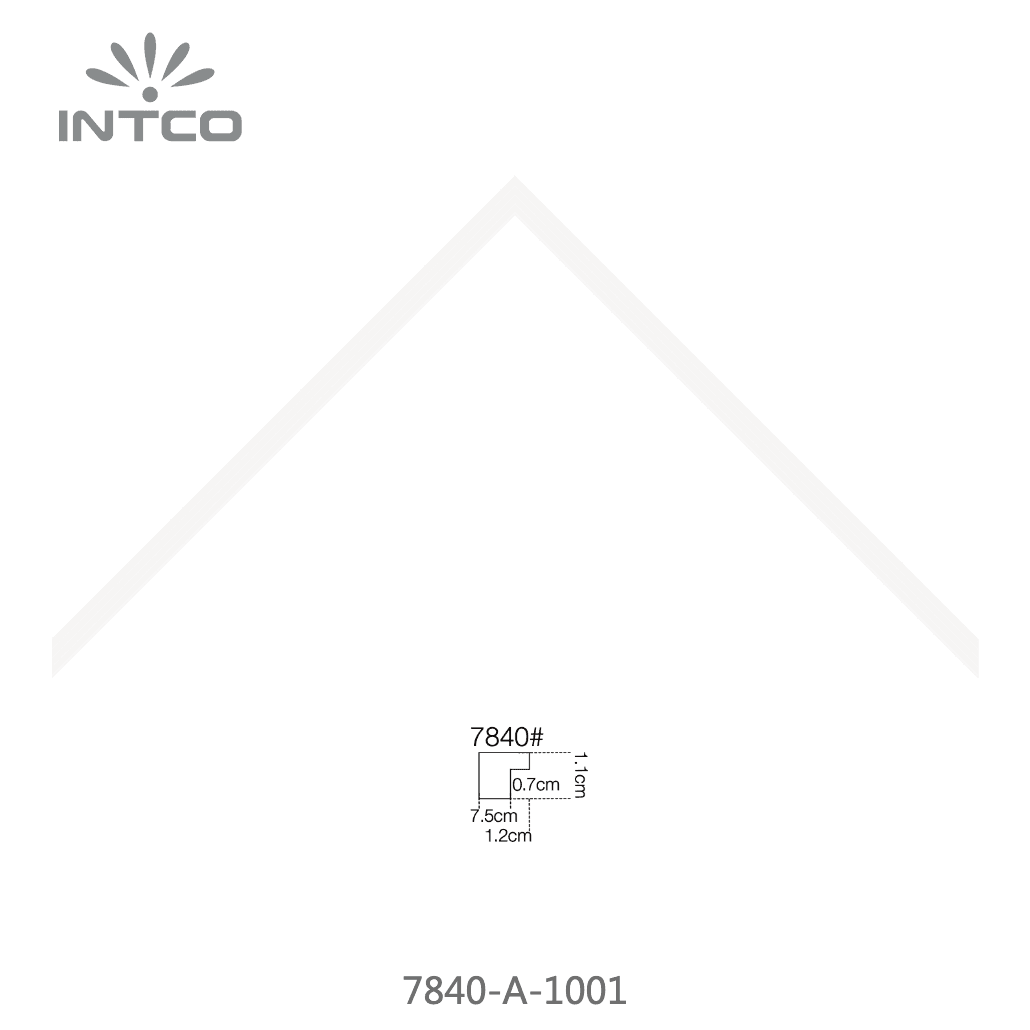 7840-A-1001 — 1.2cm Weiß PS Bilderrahmenleiste