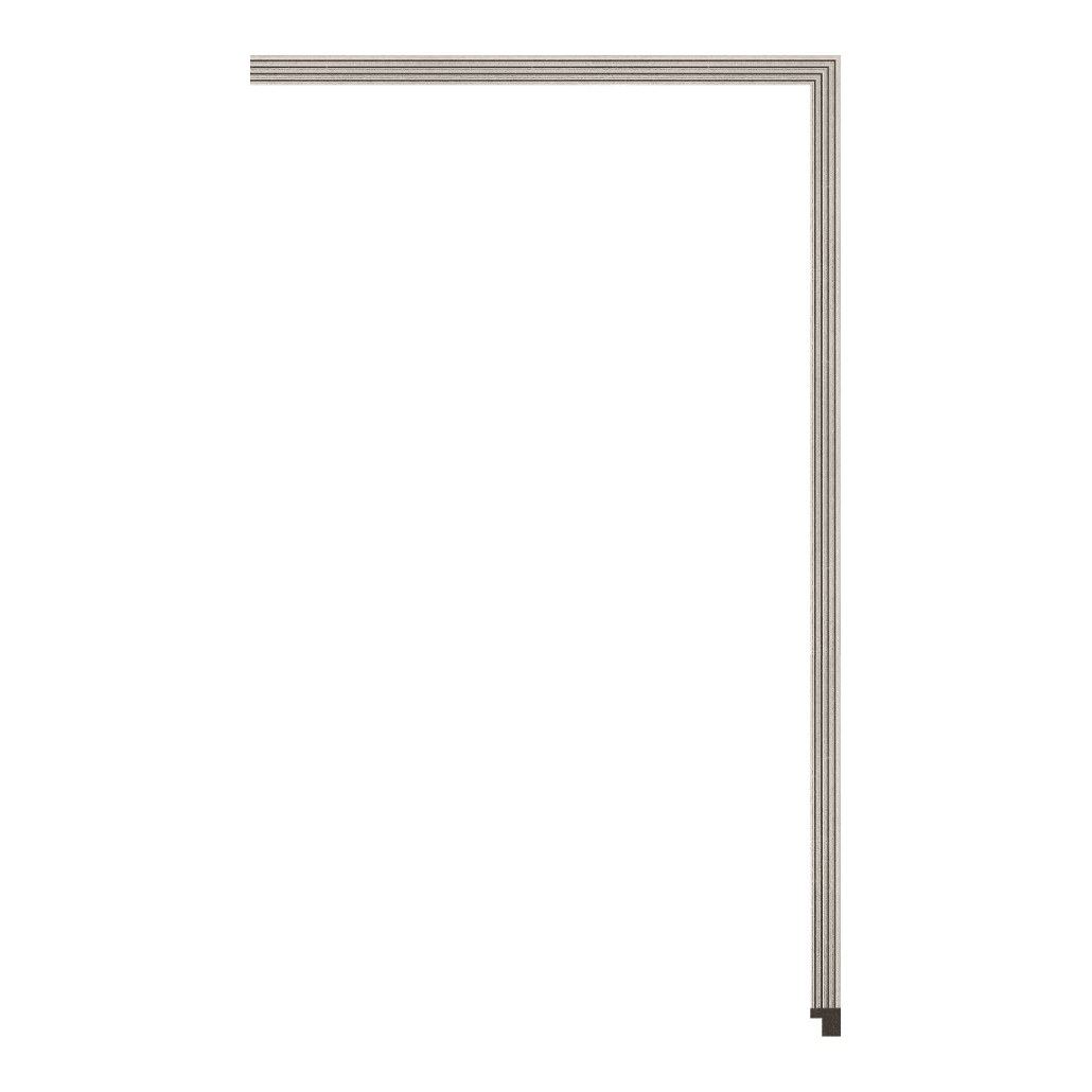 7840-A-GM1 — 1.2cm Argenté PS Baguette d'Encadrement