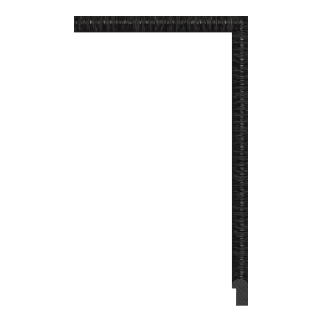 7291-B-362 — 2.22cm Schwarz PS Bilderrahmenleiste