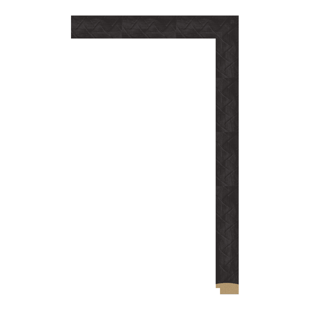 6857-D-425 — 3.17cm Schwarz PS Bilderrahmenleiste