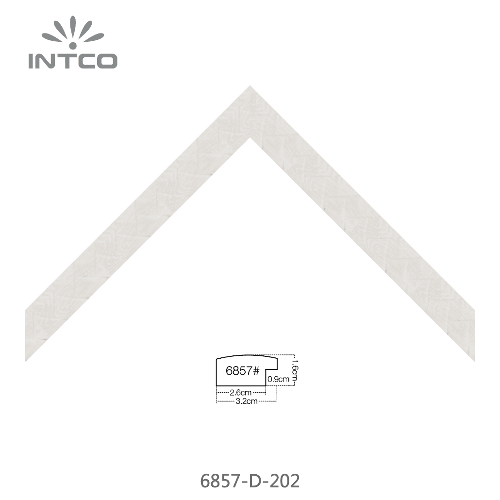 6857-D-202 — 3.17cm Natur PS Bilderrahmenleiste