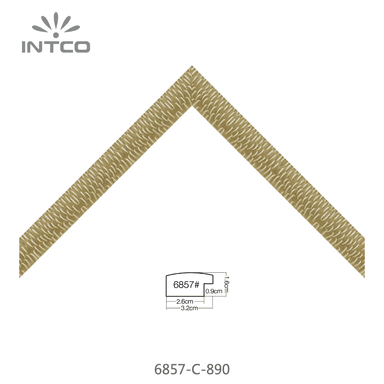 6857-C-890 — 3.17cm Gold PS Bilderrahmenleiste