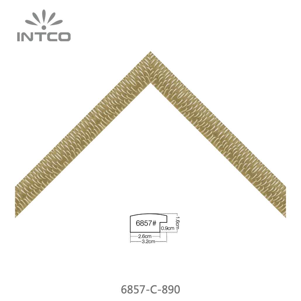 6857-C-890 — 3.17cm Gold PS Bilderrahmenleiste