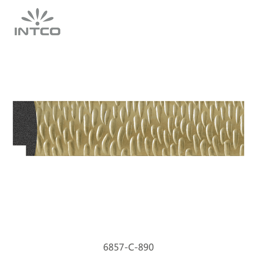 6857-C-890 — 3.17cm Gold PS Bilderrahmenleiste