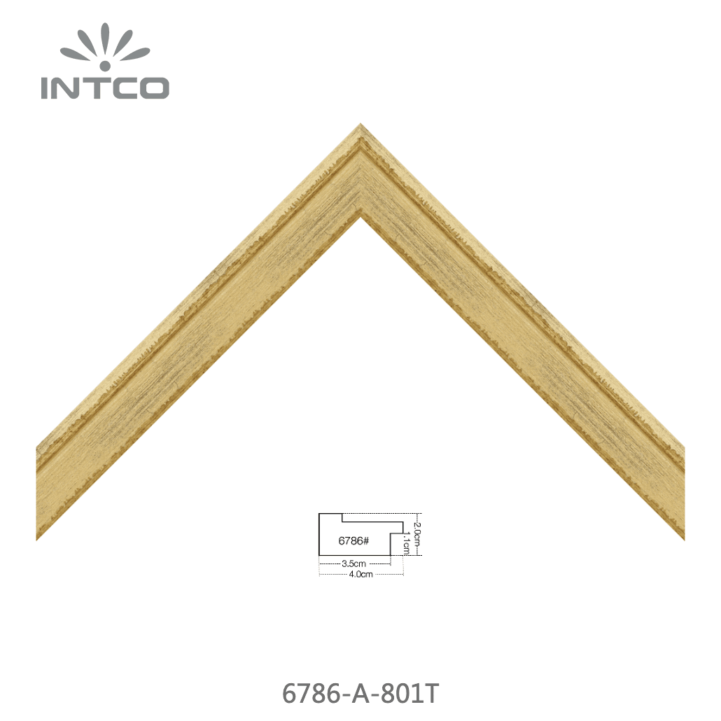 6786-A-801T — 4cm Doré PS Baguette d'Encadrement