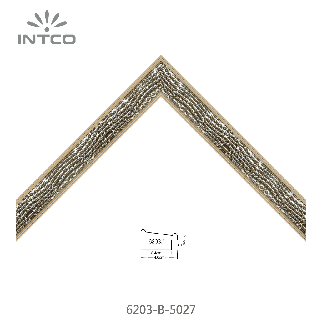 6203-B-5027 — 4cm Dourado PS Moldura para Quadro