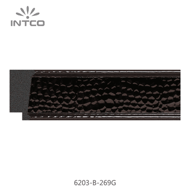 6203-B-269G — 4cm Preto PS Moldura para Quadro