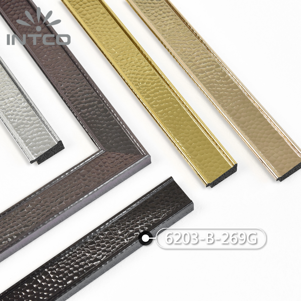 6203-B-269G — 4cm Preto PS Moldura para Quadro