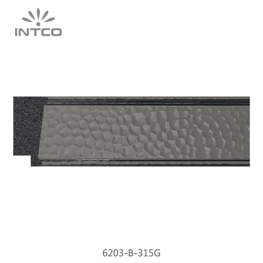 6203-B-315G — 4cm Silber PS Bilderrahmenleiste