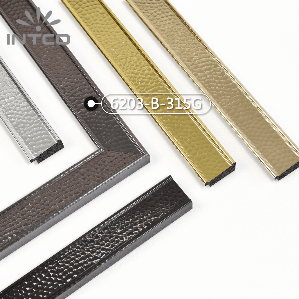 6203-B-315G — 4cm Silber PS Bilderrahmenleiste