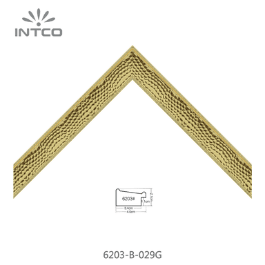 6203-B-029G — 4cm Gold PS Bilderrahmenleiste