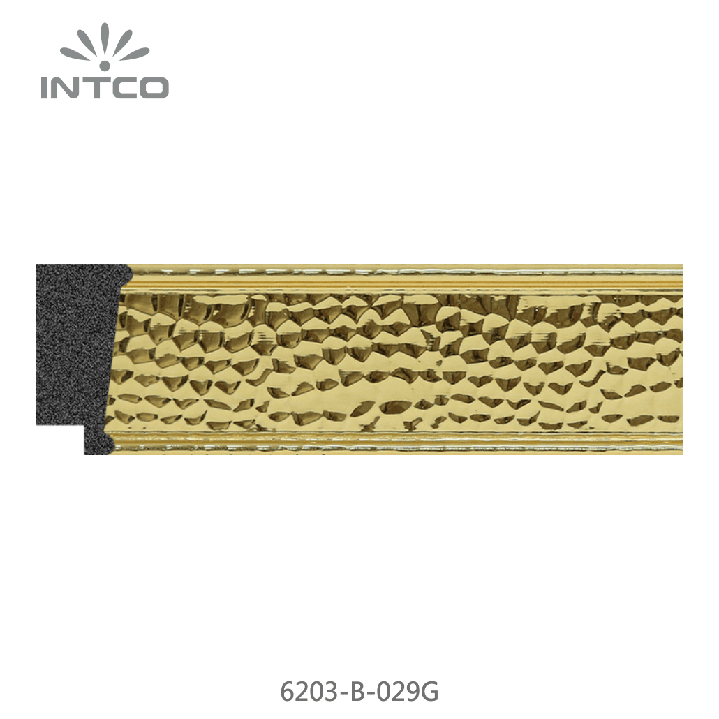 6203-B-029G — 4cm Gold PS Bilderrahmenleiste