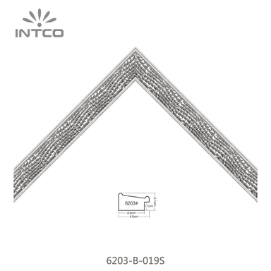 6203-B-019S — 4cm Argenté PS Baguette d'Encadrement
