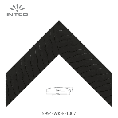 5954-WK-E-1007 — 8.8cm Schwarz PS Bilderrahmenleiste