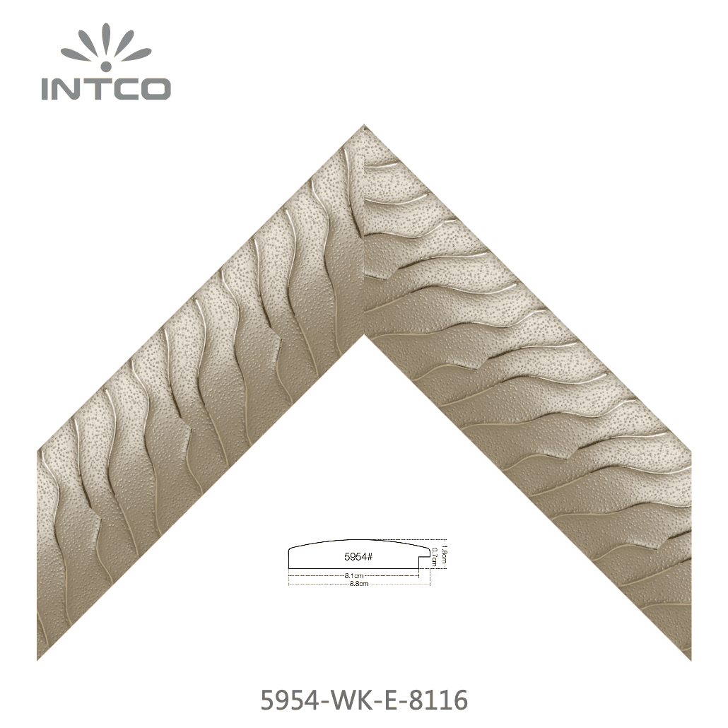 5954-WK-E-8116 — 8.8cm Gold PS Bilderrahmenleiste