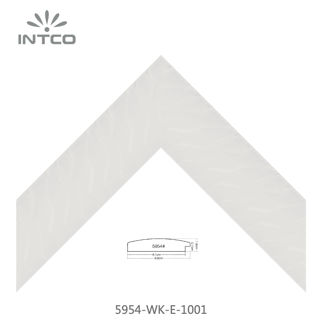 5954-WK-E-1001 — 8.8cm Blanc PS Baguette d'Encadrement