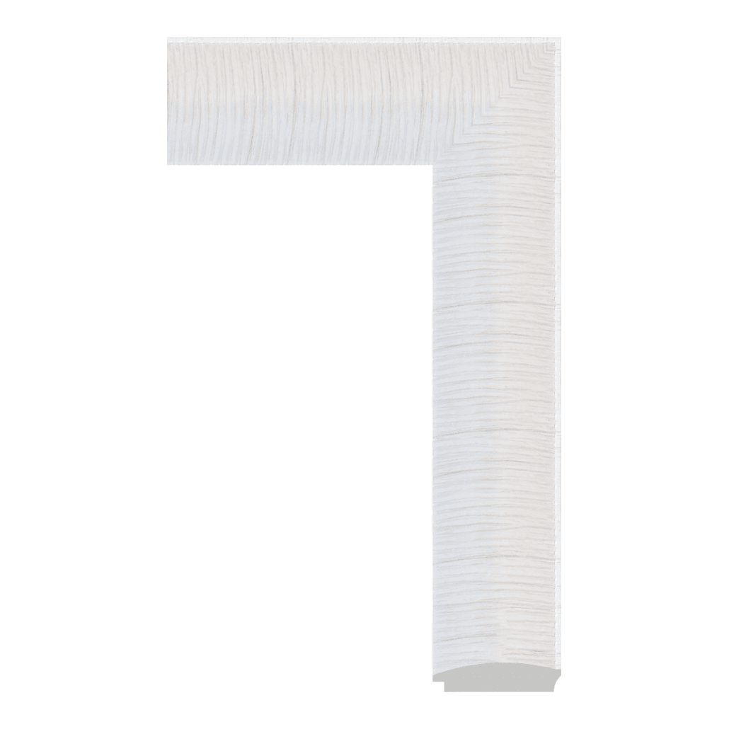 5762-WK-B-951 — 7.62cm Weiß PS Bilderrahmenleiste