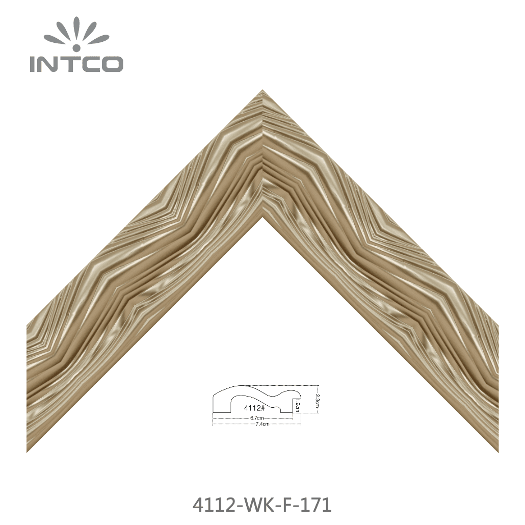 4112-WK-F-171 — 7.4cm Gold PS Bilderrahmenleiste