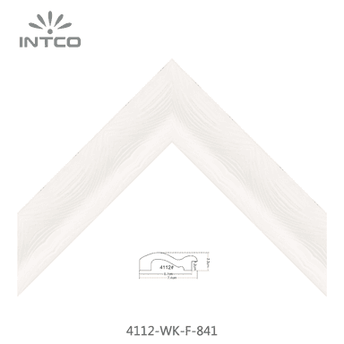 4112-WK-F-841 — 7.4cm Blanc PS Baguette d'Encadrement