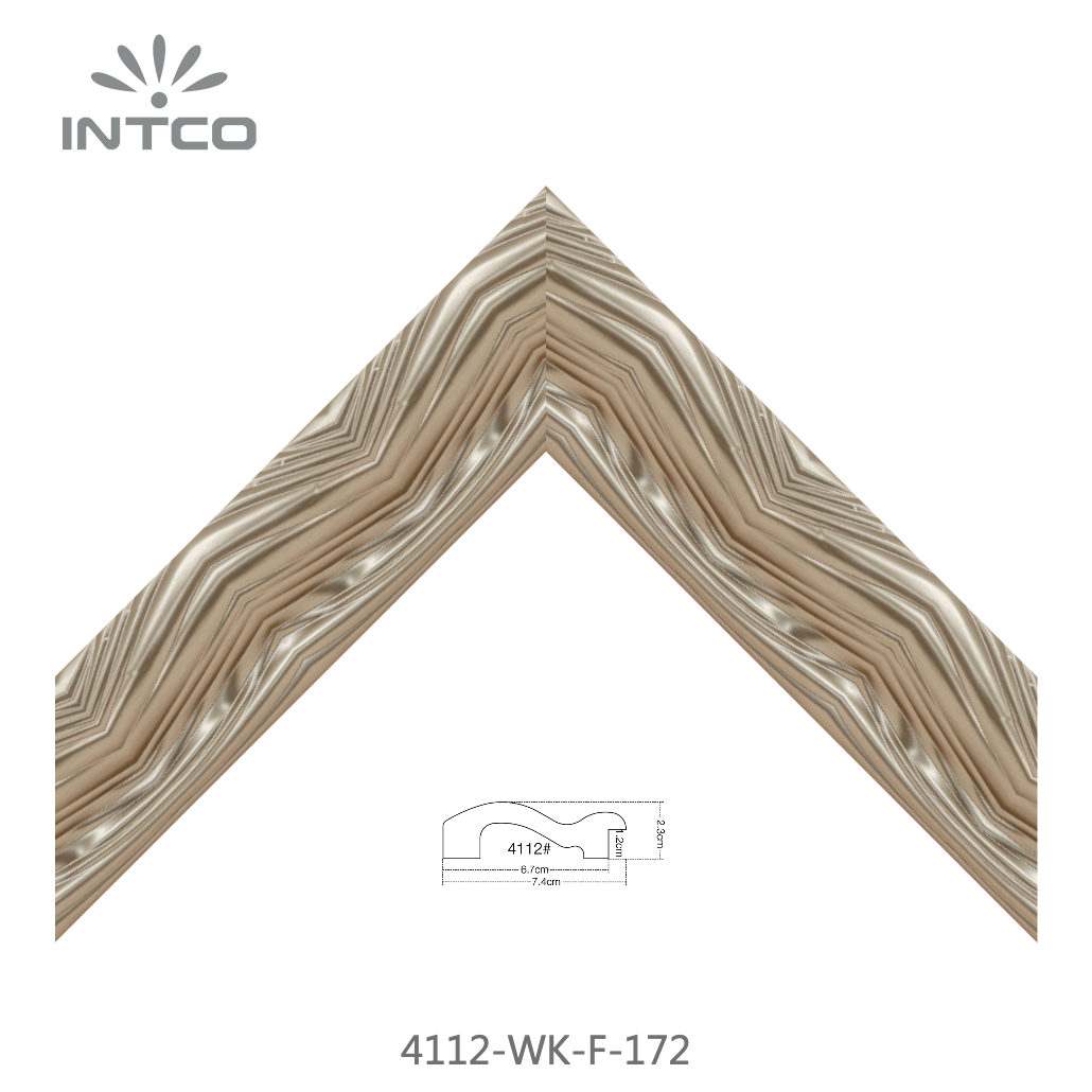 4112-WK-F-172 — 7.4cm Dourado PS Moldura para Quadro