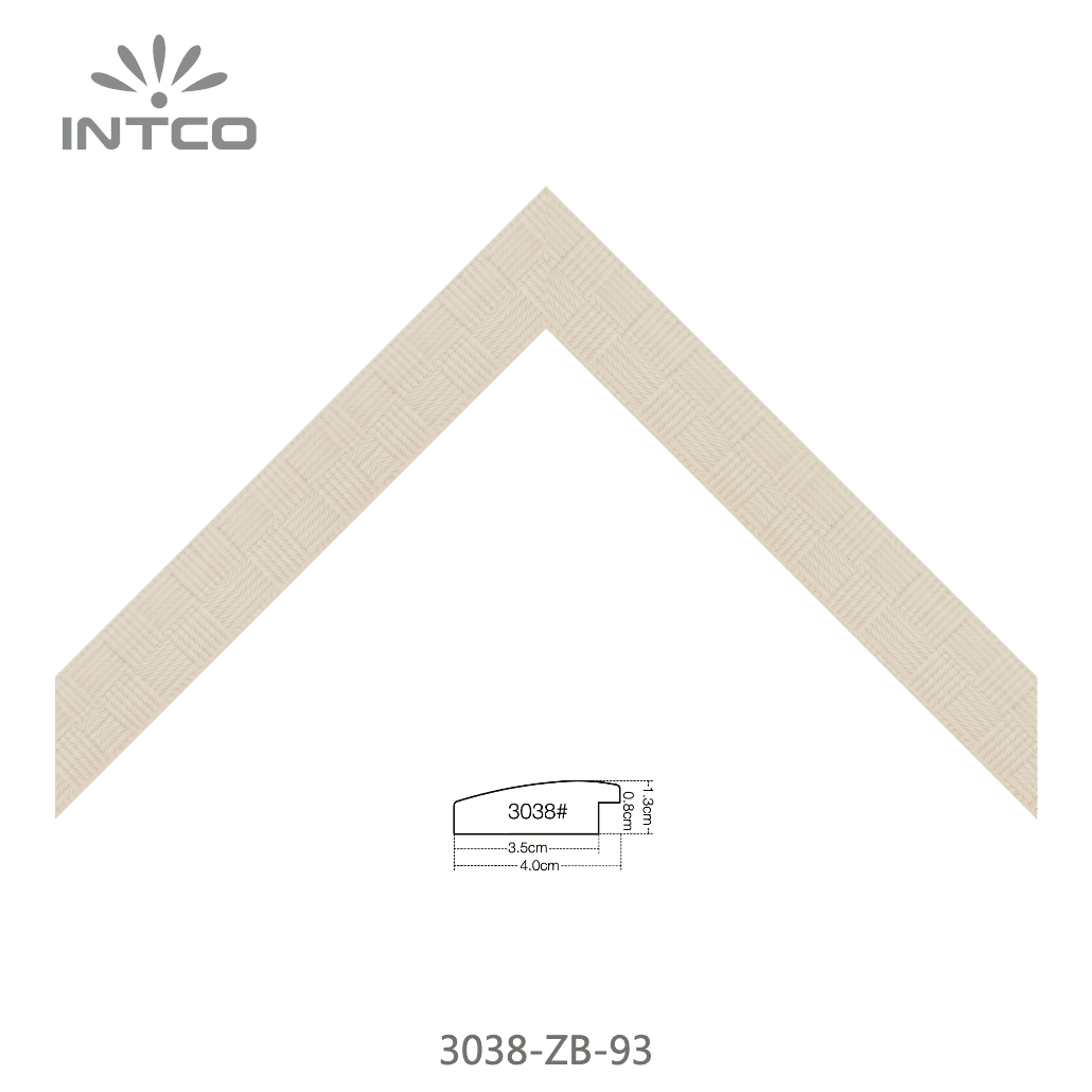 3038-ZB-93 — 4.04cm Natur PS Bilderrahmenleiste
