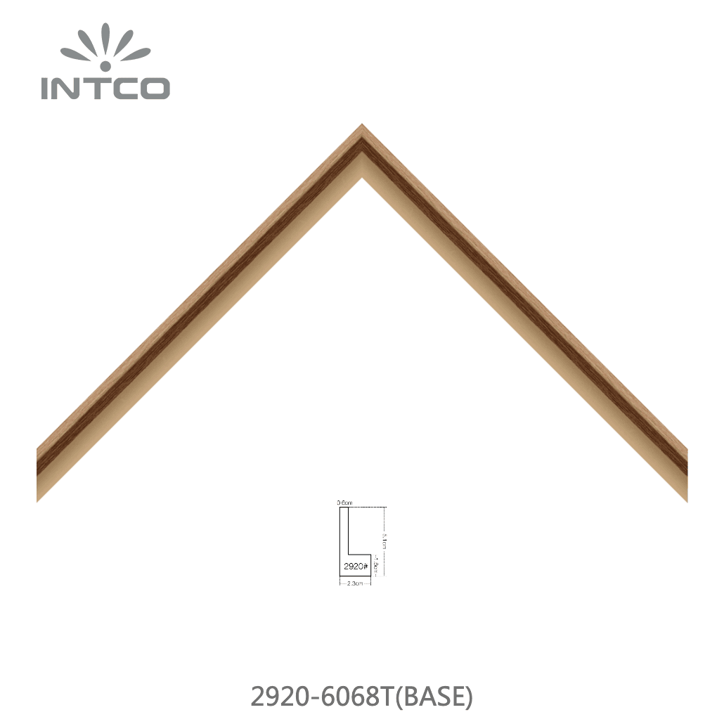 2920-6068T(BASE) — 2.3cm Natural PS Picture Frame Moulding
