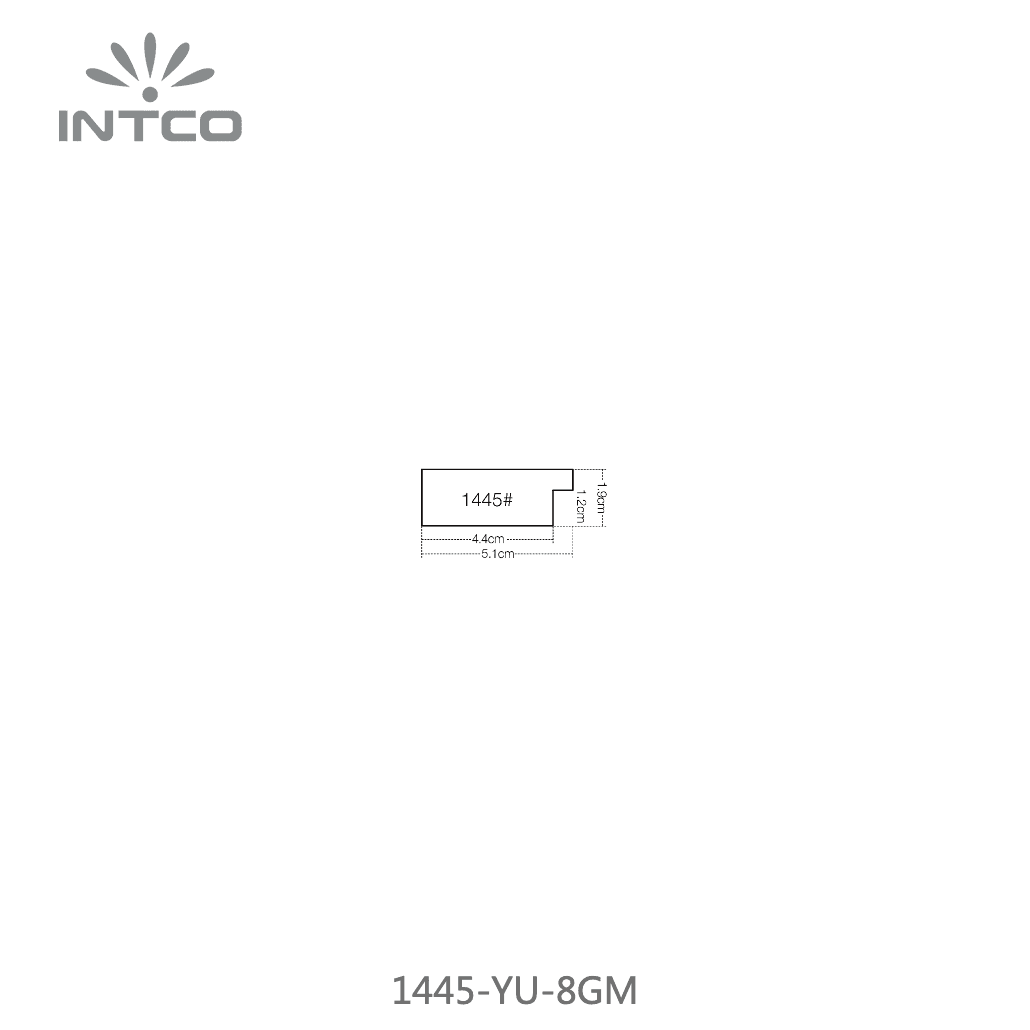 1445-YU-8GM — 5.1cm Bronze PS Bilderrahmenleiste