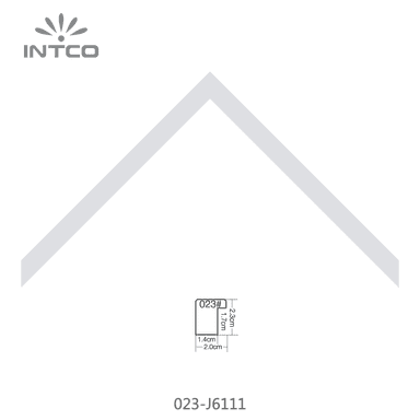 023-J6111 — 1.95cm Prateado PS Moldura para Quadro