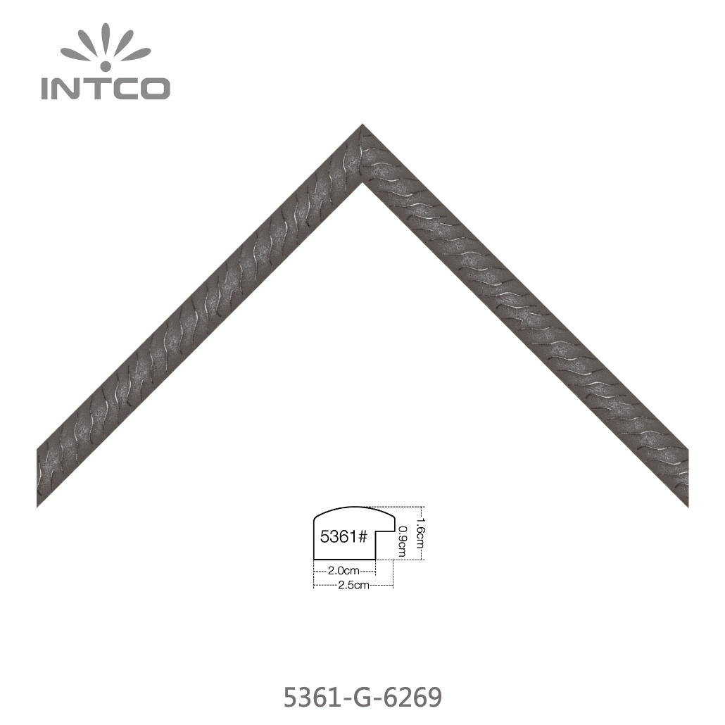 5361-G-6269 — 2.48cm Prateado PS Moldura para Quadro