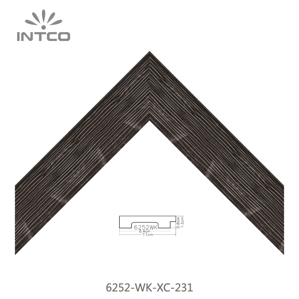 6252-WK-XC-231 — 7.05cm Noir PS Baguette d'Encadrement