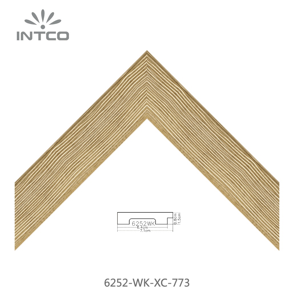 6252-WK-XC-773 — 7.05cm Dourado PS Moldura para Quadro