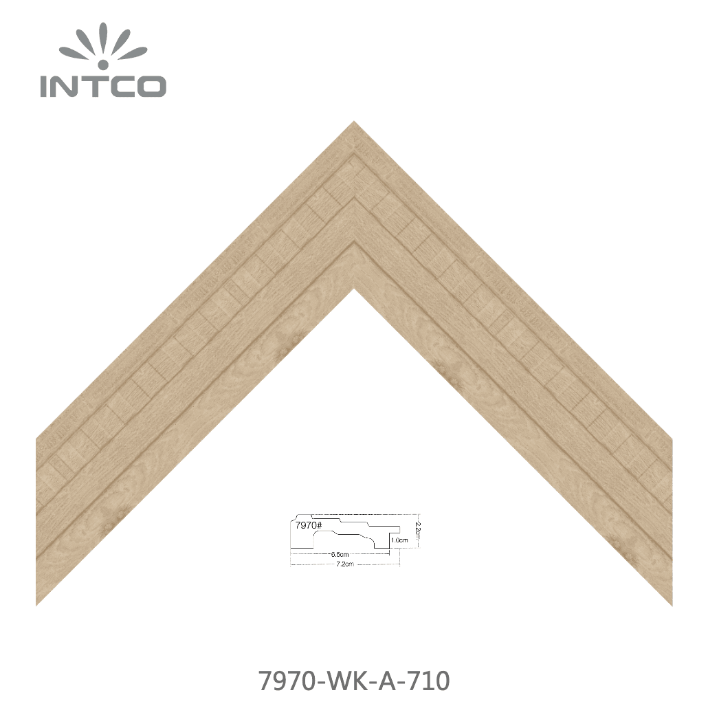 7970-WK-A-710 — 7.2cm Natur PS Bilderrahmenleiste