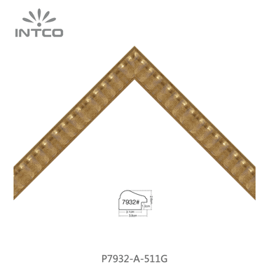 P7932-A-511G — 3.8cm Gold PS Bilderrahmenleiste