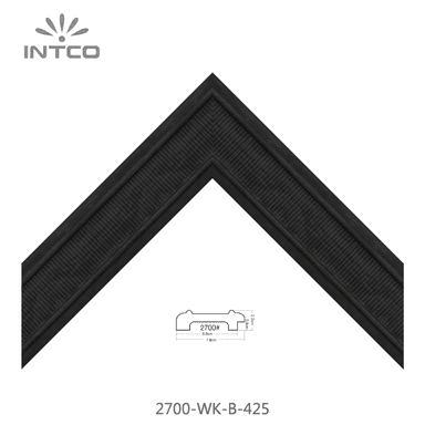 2700-WK-B-425 — 7.62cm Negro PS Moldura para Marco de Fotos