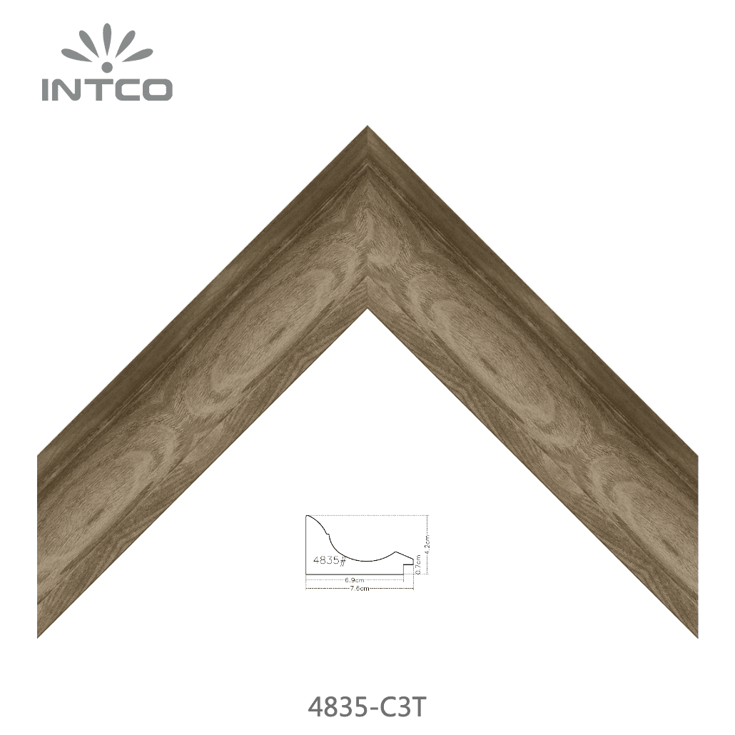 4835-C3T — 7.62cm Natur PS Bilderrahmenleiste