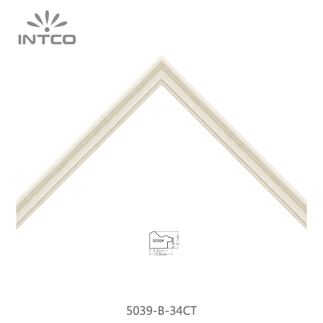 5039-B-34CT — 2.8cm Natur PS Bilderrahmenleiste