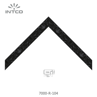 7000-R-104 — 3.18cm Noir PS Baguette d'Encadrement