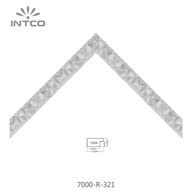7000-R-321 — 3.18cm Silber PS Bilderrahmenleiste