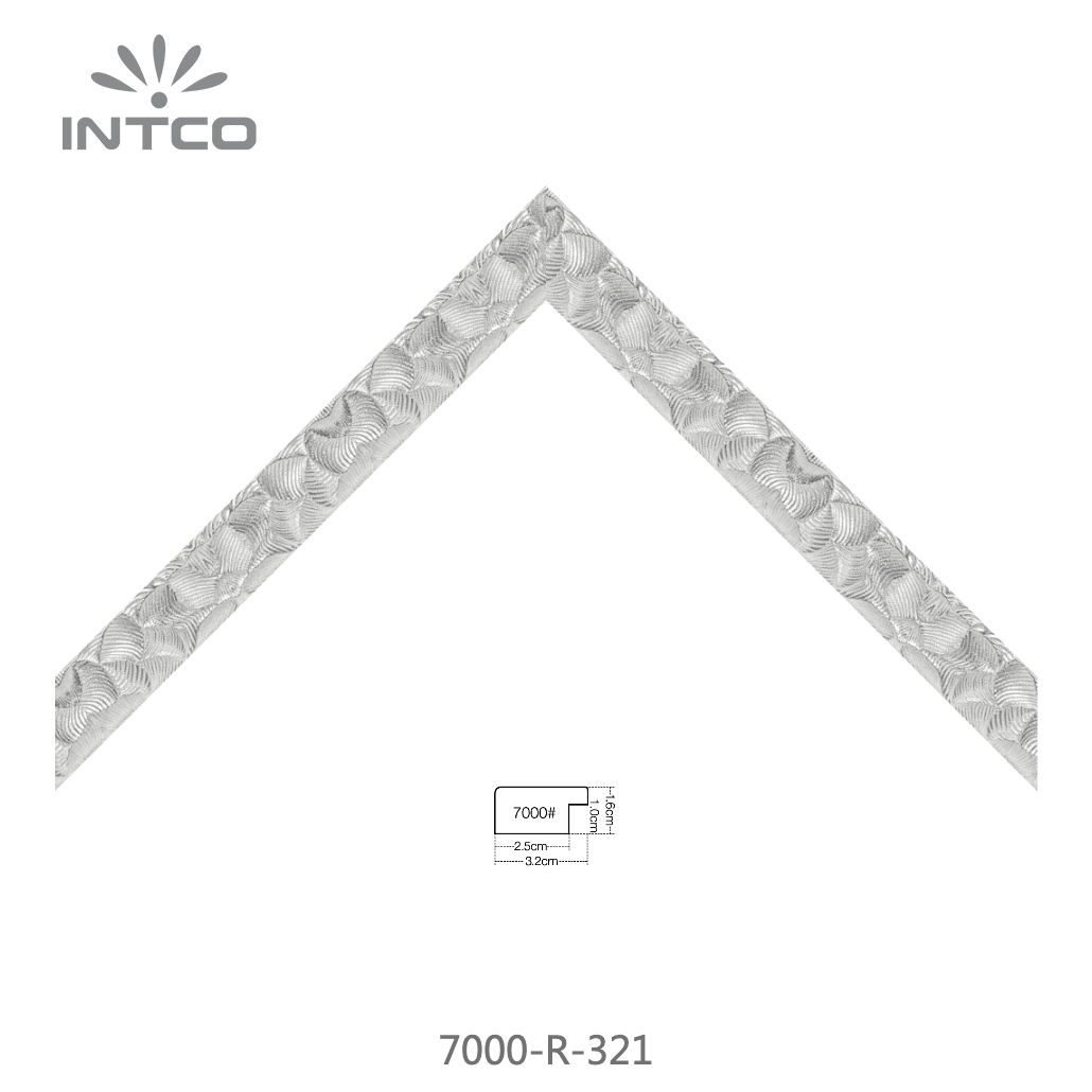 7000-R-321 — 3.18cm Silber PS Bilderrahmenleiste