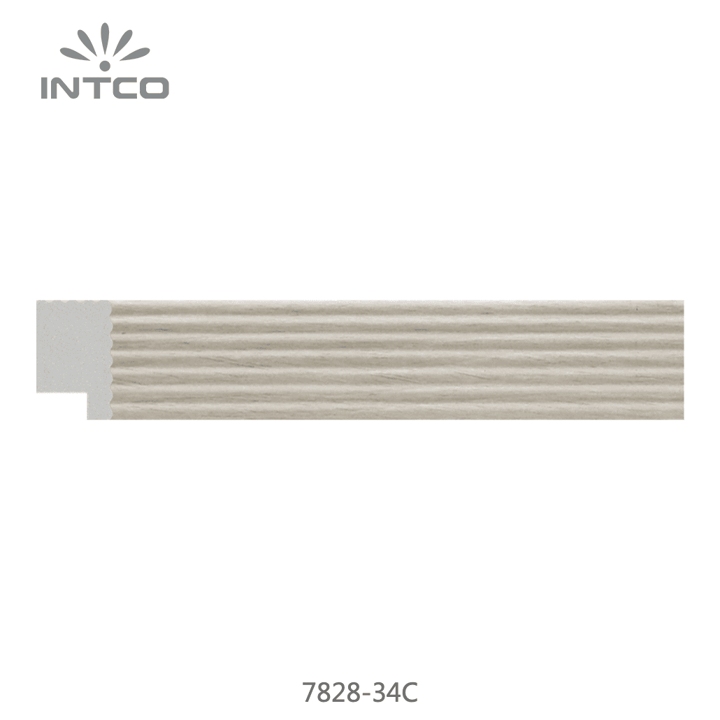 7828-34C — 2.51cm Natur PS Bilderrahmenleiste