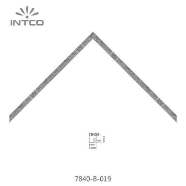 7840-B-019 — 1.2cm Argenté PS Baguette d'Encadrement