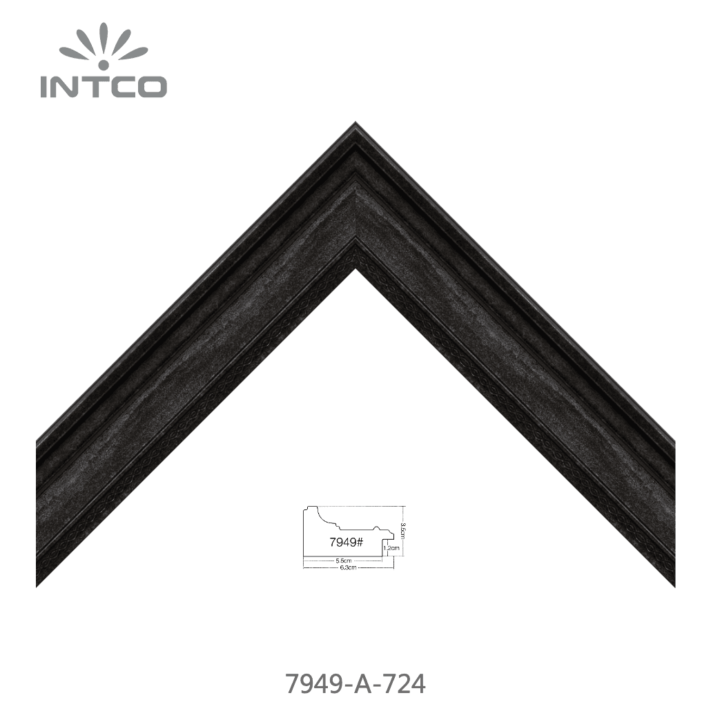 7949-A-724 — 6.3cm Noir PS Baguette d'Encadrement