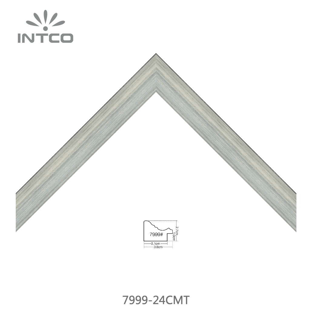 7999-24CMT — 3.81cm Natur PS Bilderrahmenleiste