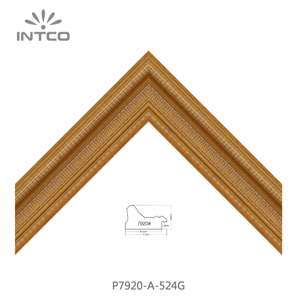 P7920-A-524G — 7.3cm Gold PS Bilderrahmenleiste