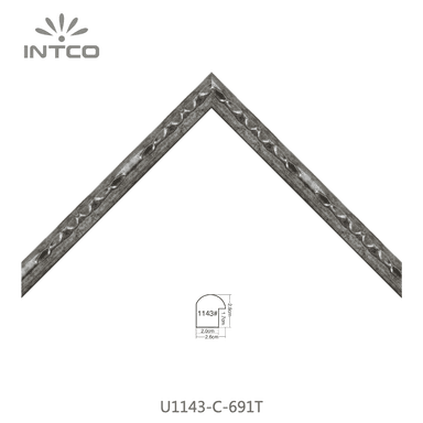 U1143-C-691T — 2.6cm Silber PS Bilderrahmenleiste