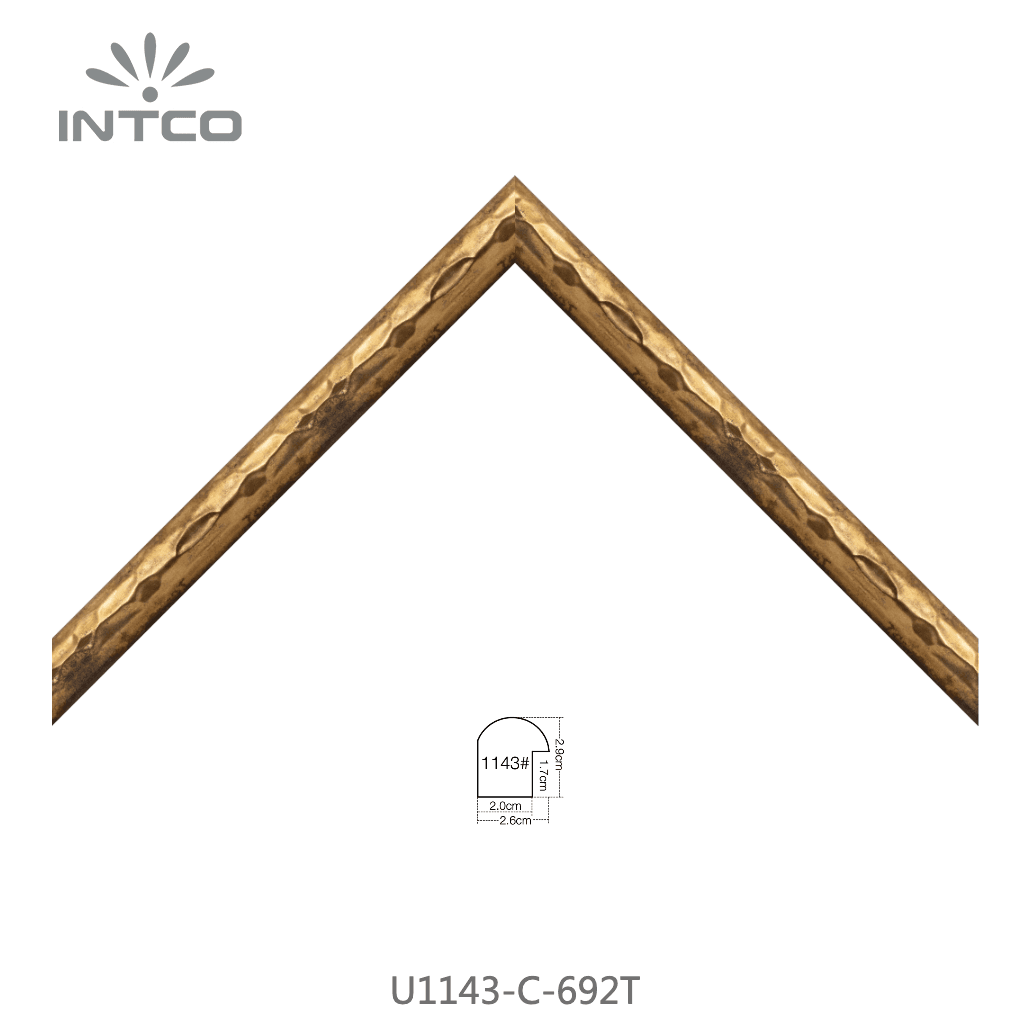 U1143-C-692T — 2.6cm Dourado PS Moldura para Quadro
