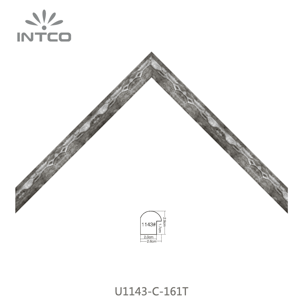 U1143-C-161T — 2.6cm Prateado PS Moldura para Quadro